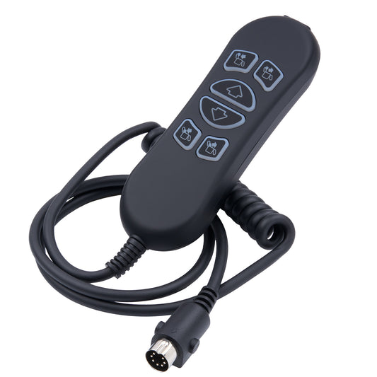 Replaces HSW306 6 Button 7 Pin Control Wand for Power Recliner Remote Controller with Backlit & USB