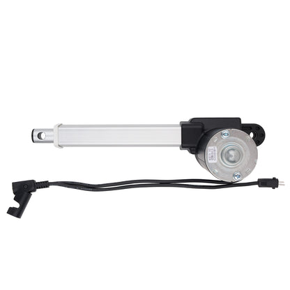 Mechanical component with a motor and cable on a white background