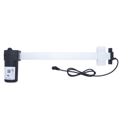 Mechanical arm with a motor and cable on a white background
