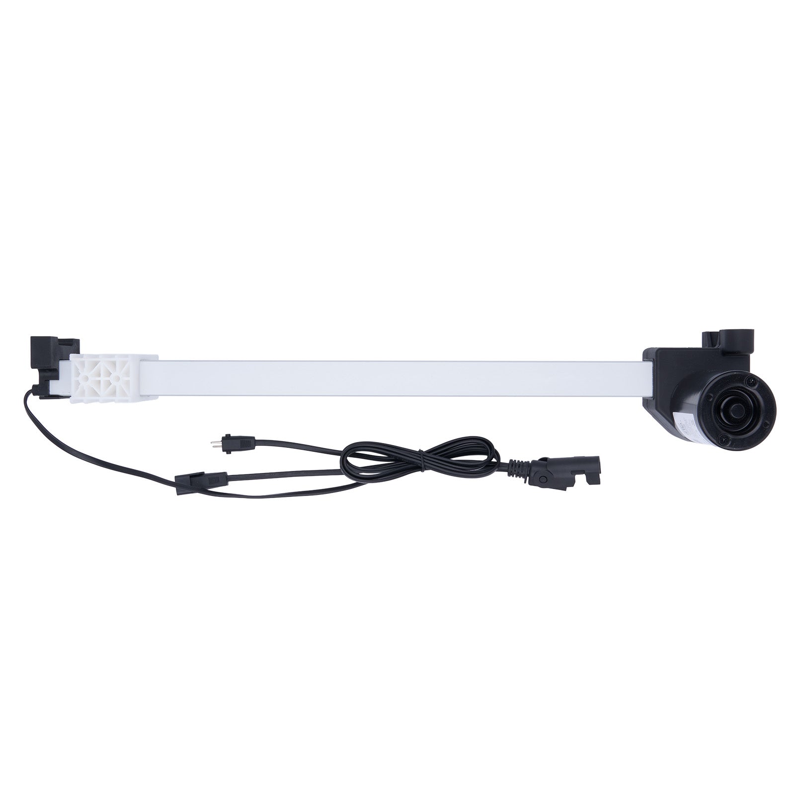 Aquarium light with power cord on a white background