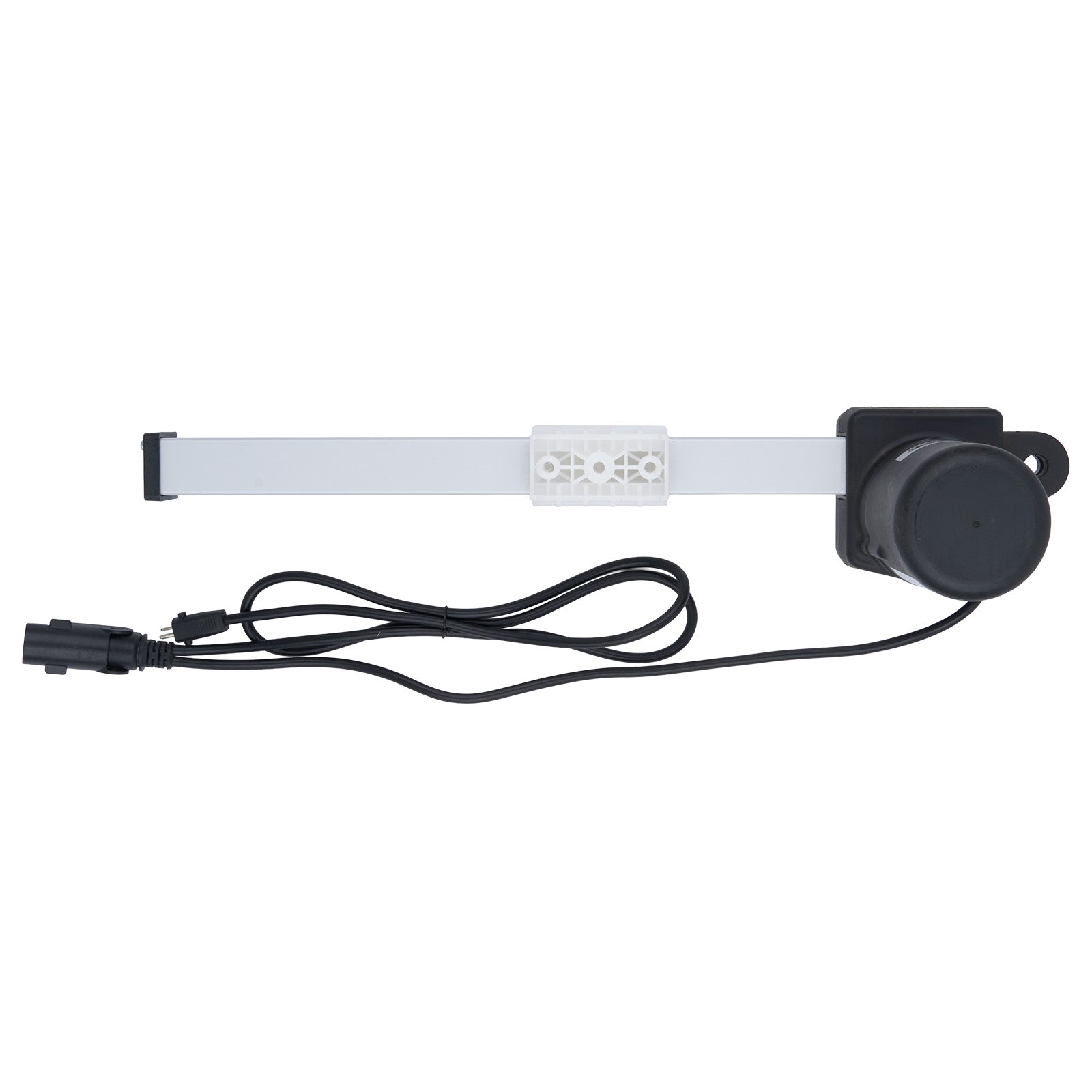 Light bar with a black connector on a white background