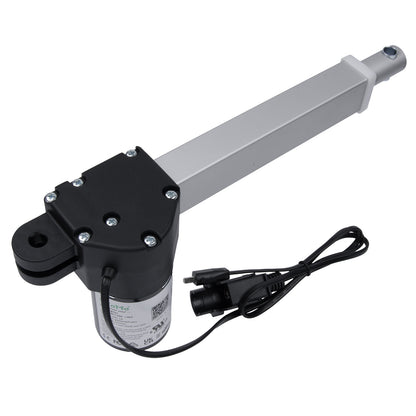 Electric actuator with a cable on a white background