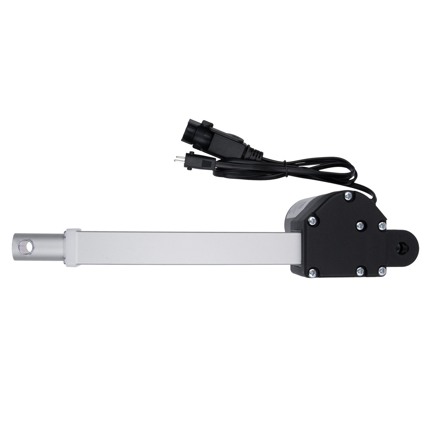 Linear actuator with cable on a white background