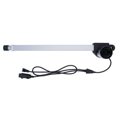Light bar with fan and wiring on a white background
