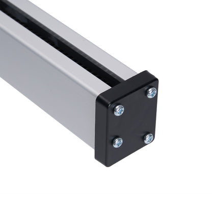 Metal bracket with screws on a white background