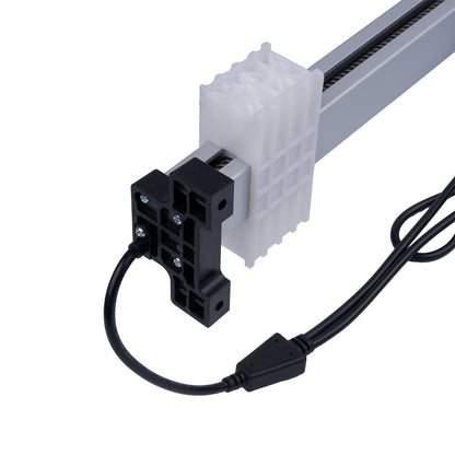 Electrical connector with a cable on a white background