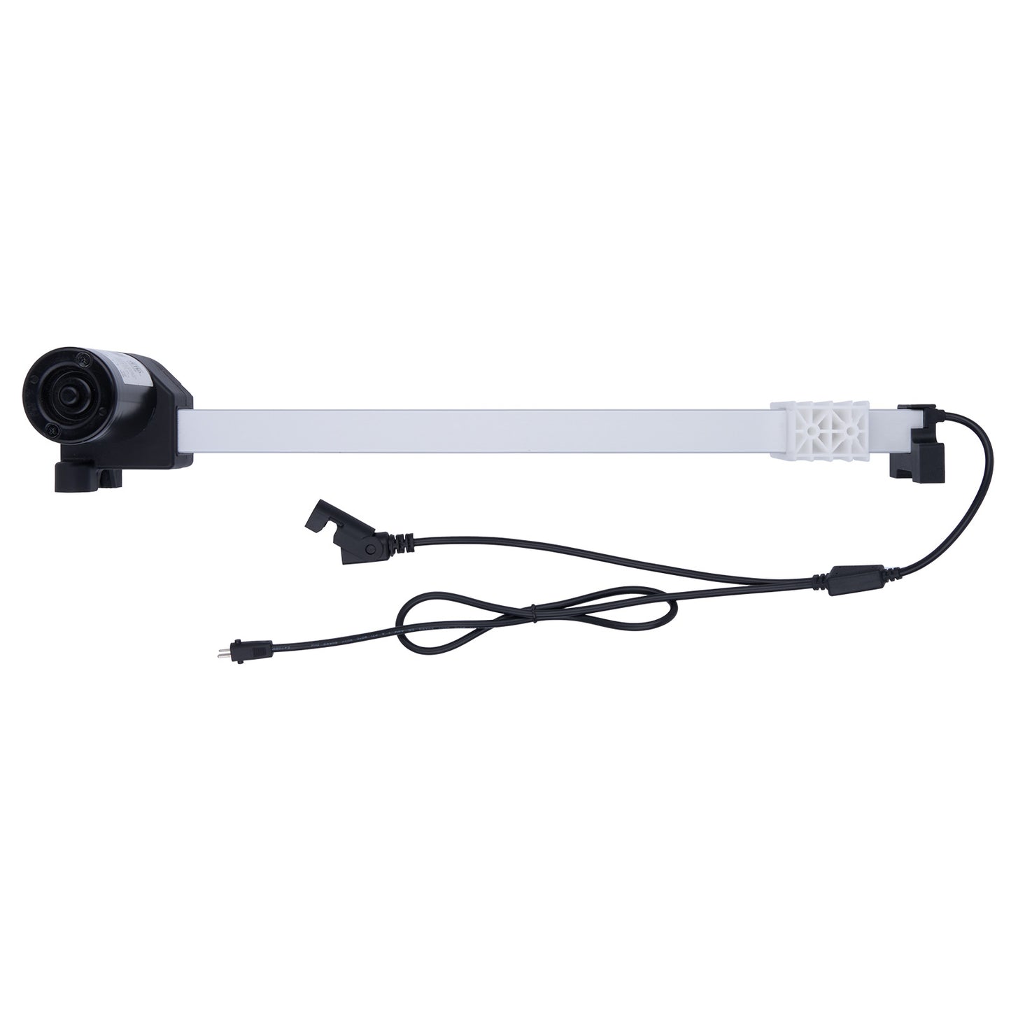 Electronic device with a cable on a white background