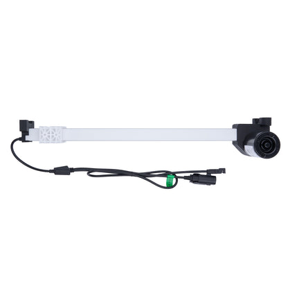 Aquarium light fixture with power cord on a white background