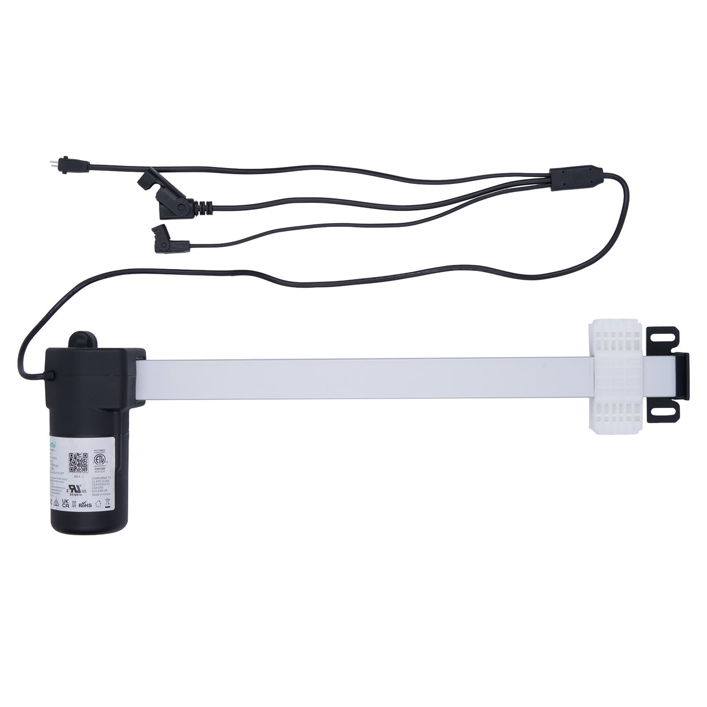 Mechanical arm with connectors on a white background