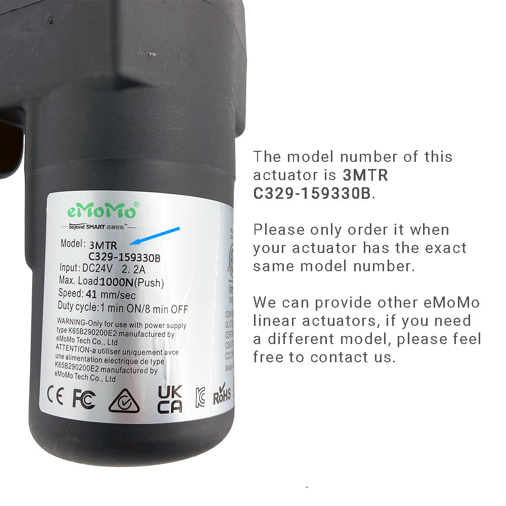 eMoMo 3MTR C329-159330B Linear Actuator for Recliner/Lift Chair C329E-159330B compatible