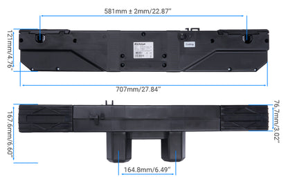 Richmat HJA1S Dual Motor Linear Actuator for Adjustable Beds & Hospital Beds with Wired/Wireless Remotes