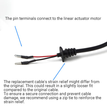 Two-Plug Linear Actuator Motor Cable (2-Pin + 5-Pin)