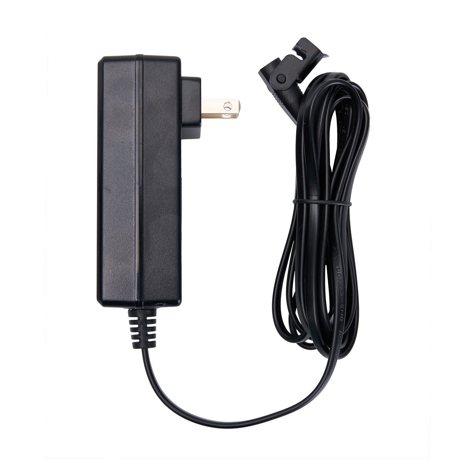 AC DC switch power supply with a cord on a white background