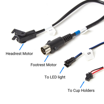 eMoMo TR2CLBN 7-Button Control Switch with 4 Plugs & USB