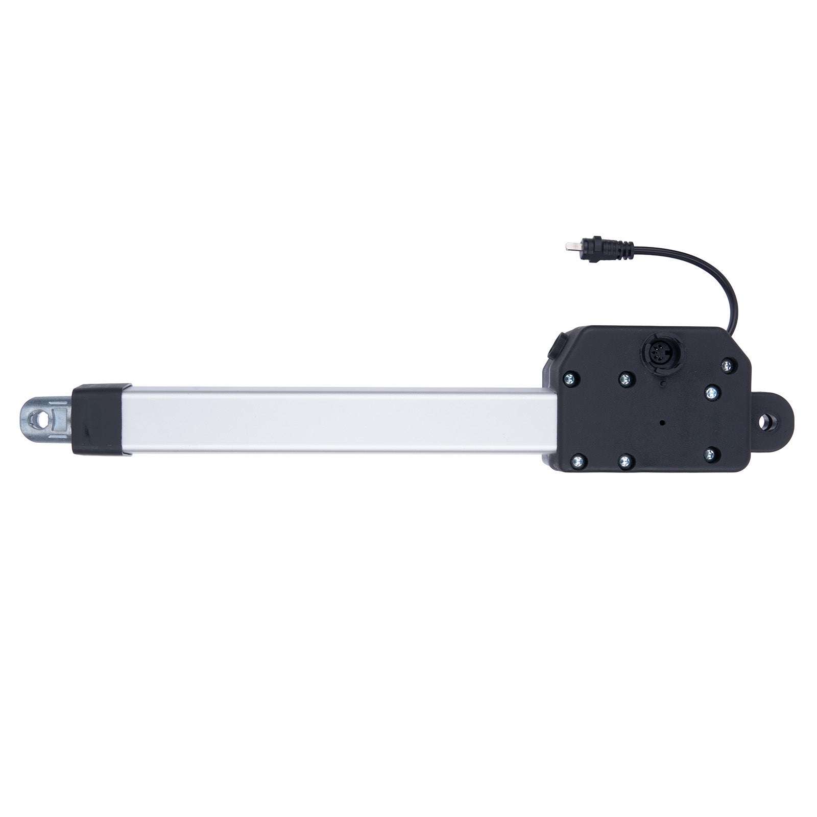 Linear actuator with a cable on a white background