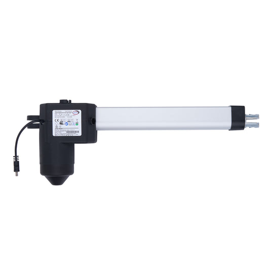 Linear actuator on a white background