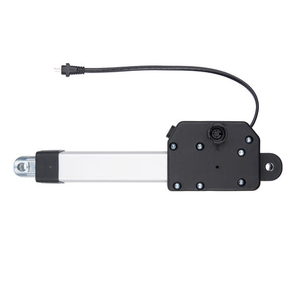 Mechanical actuator with a cable on a white background