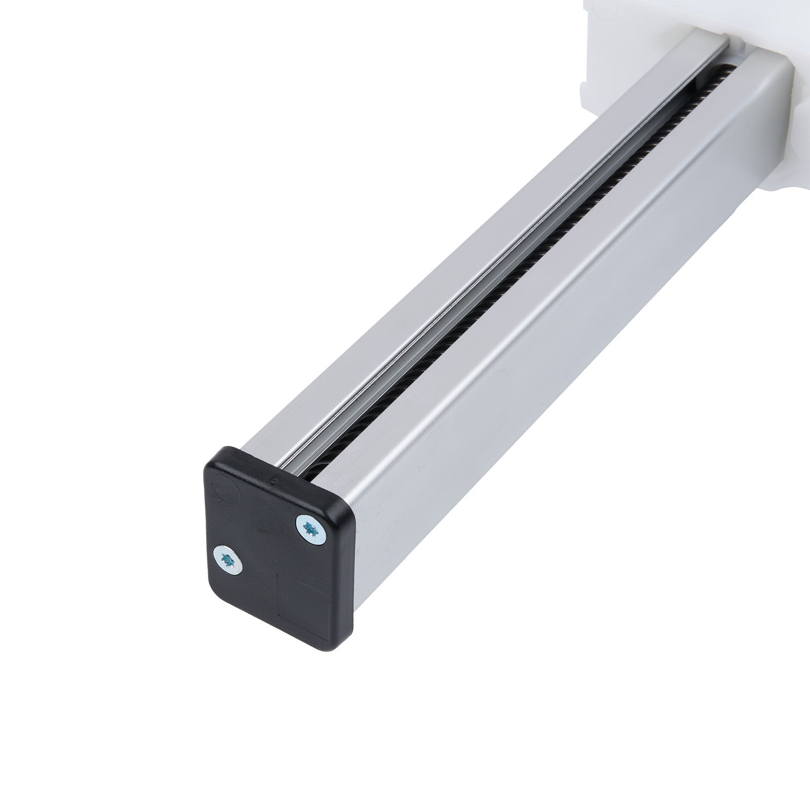 Metallic handle on a white background