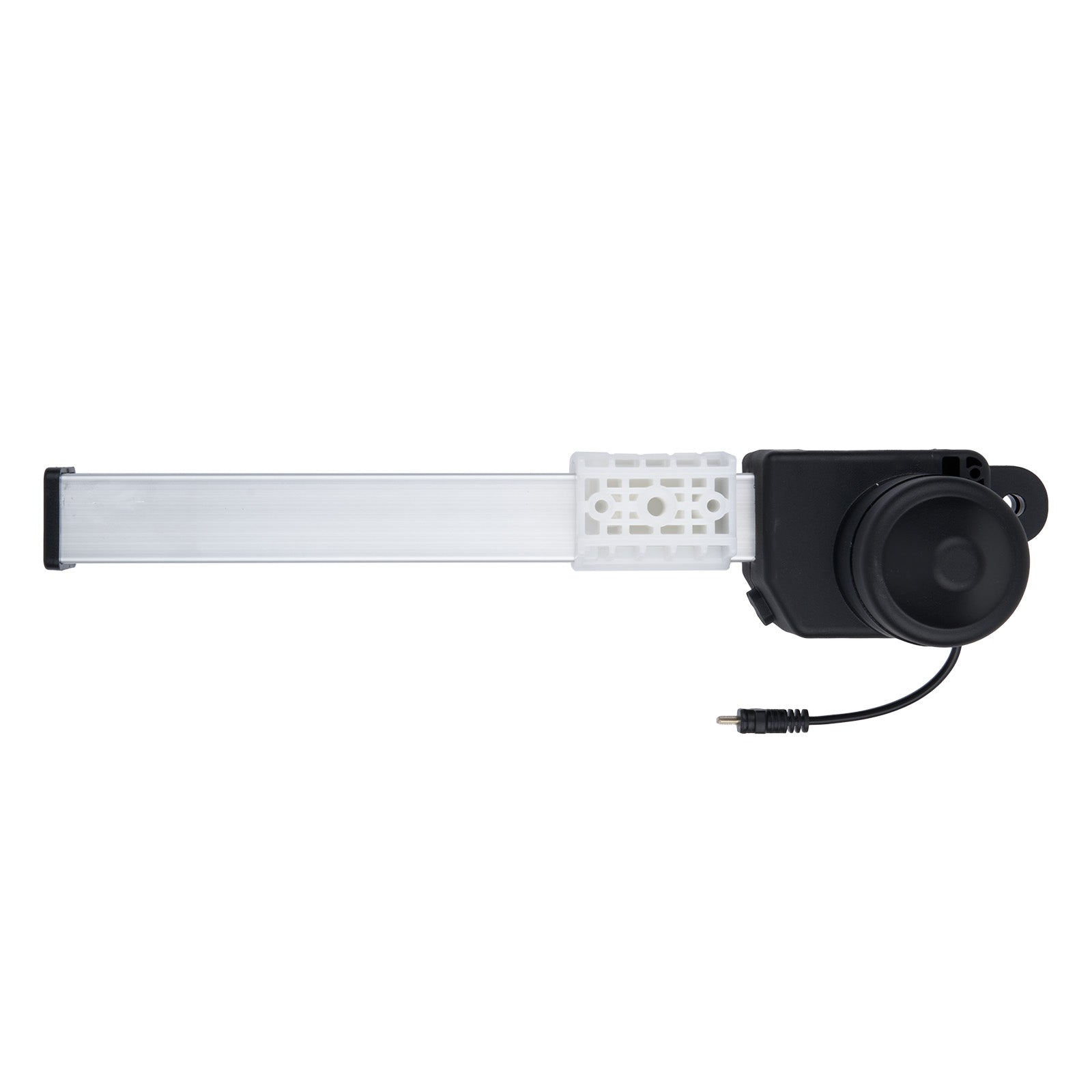 Retractable belt with a black buckle on a white background