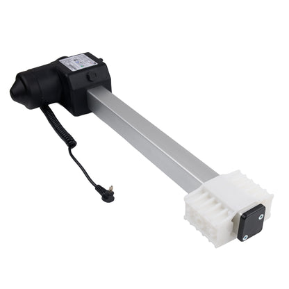 Mechanical arm with a motor on a white background