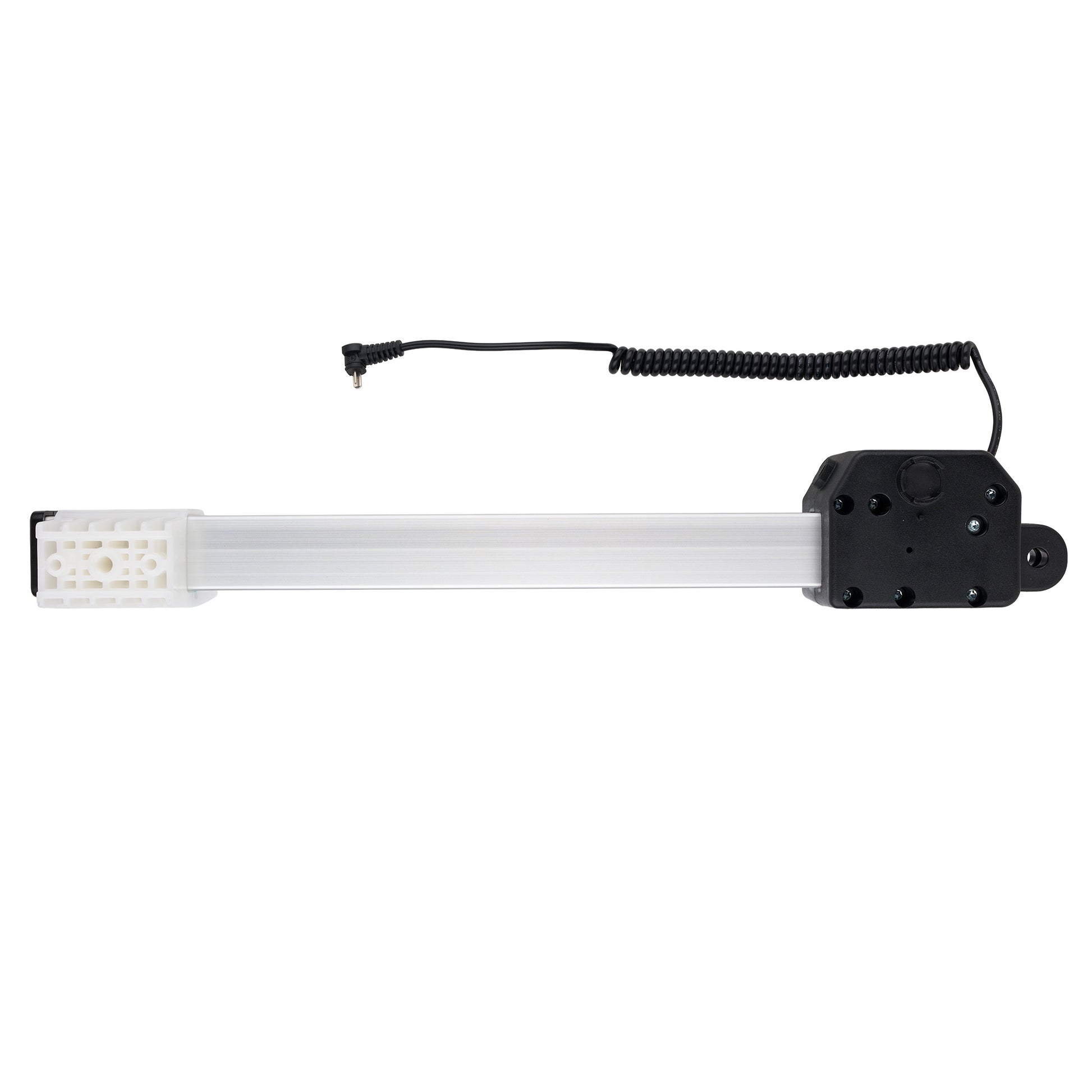 Tire pressure monitoring system sensor on a white background