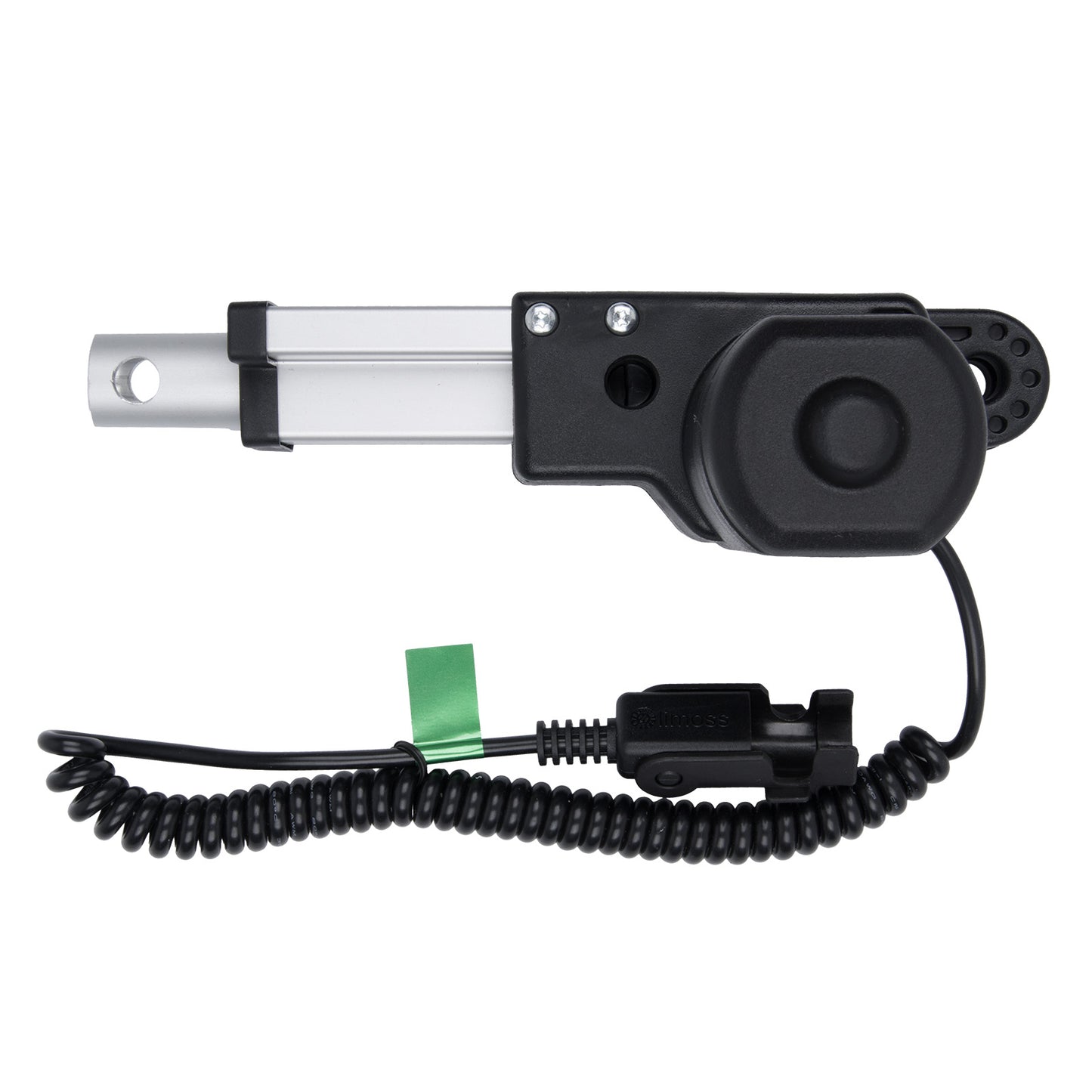 Car alarm system with coiled cable on a white background