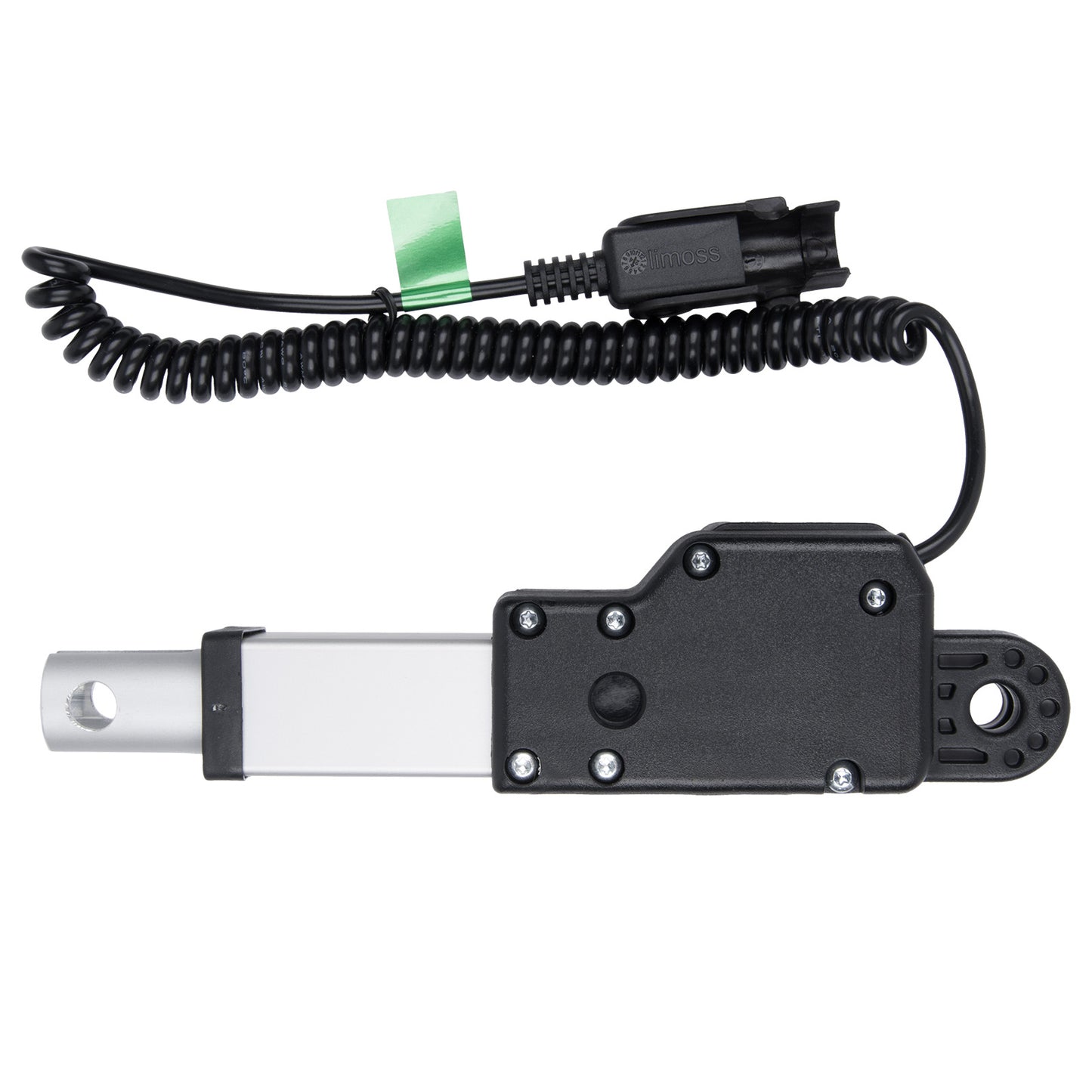 Mechanical component with coiled cable on a white background