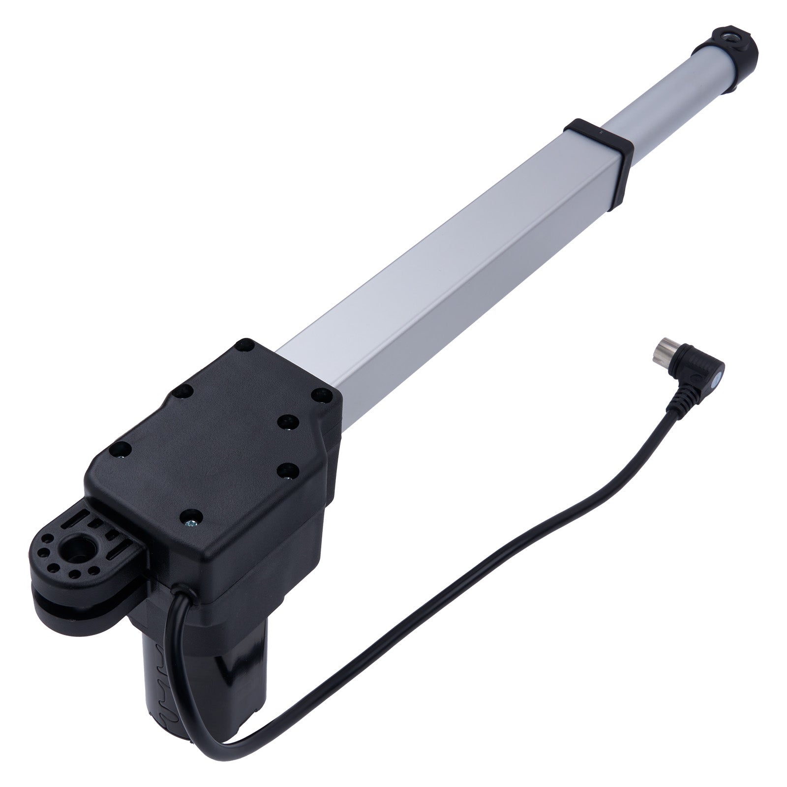 Mechanical actuator with a cable on a white background