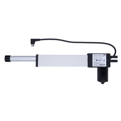 Linear actuator with cable on a white background