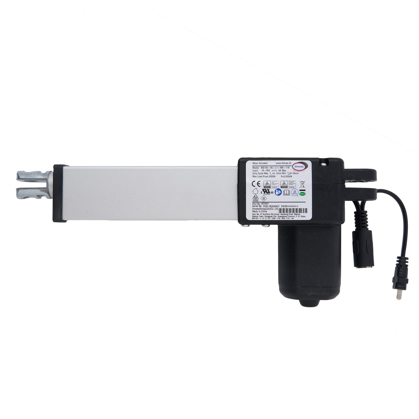 Limoss 452463 Linear Actuator MD125-65-L1-286-118