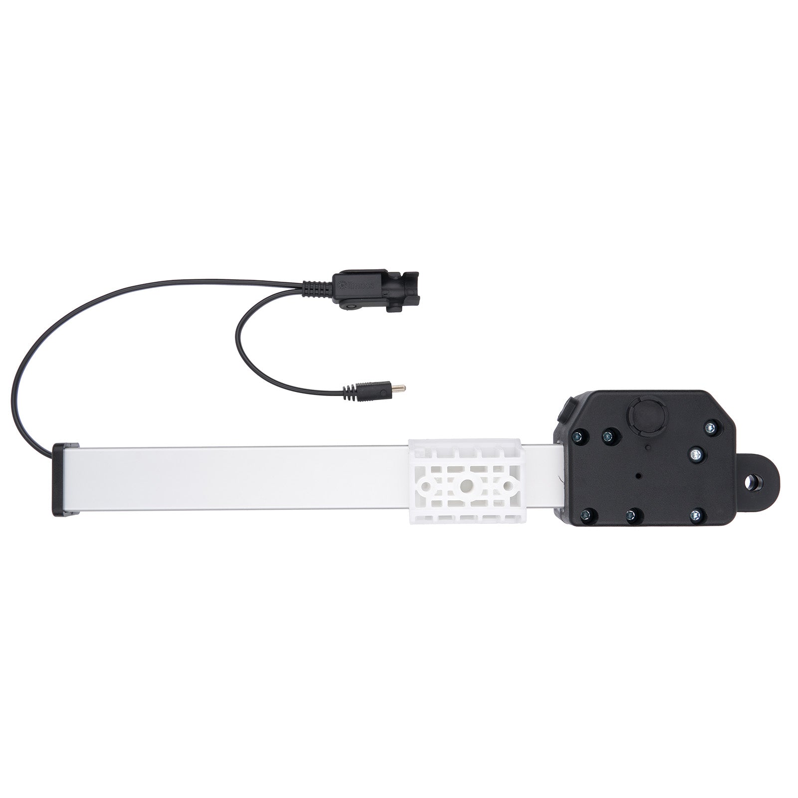 Mechanical component with a cable on a white background