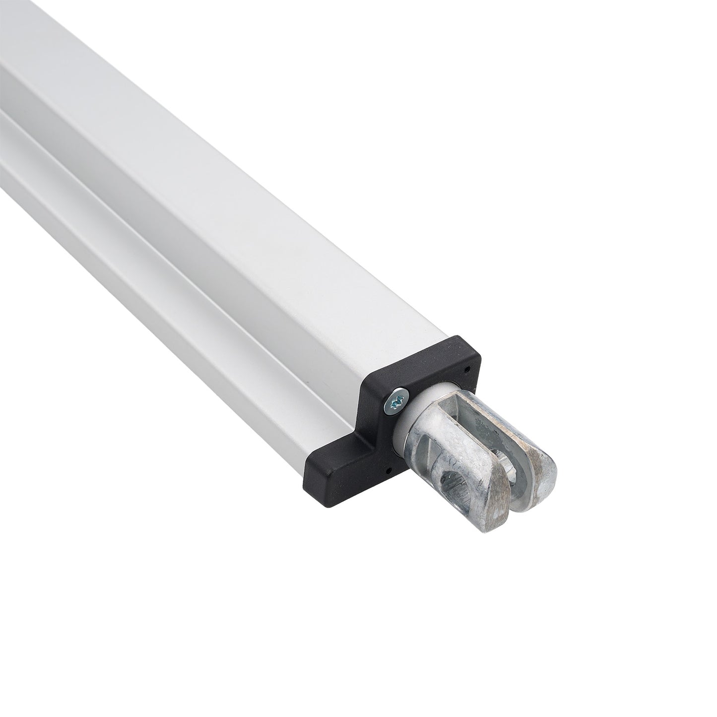 Metallic cylindrical component with a white background