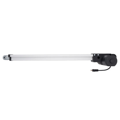 Linear actuator with a black control panel on a white background