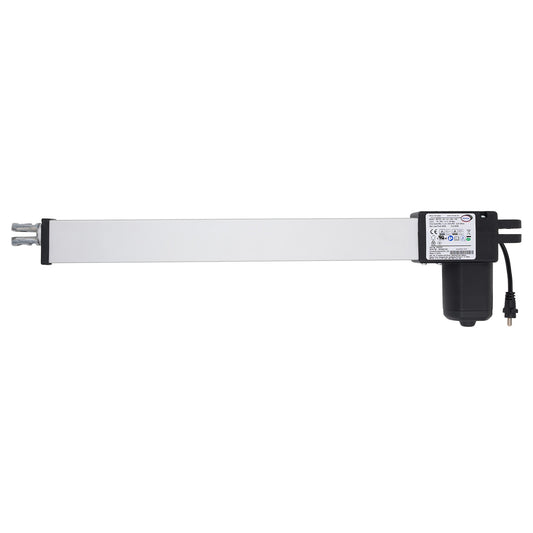 Linear actuator on a white background