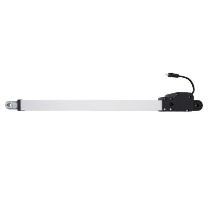 Electric linear actuator with power cable on a white background
