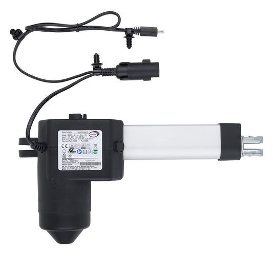 Black and white mechanical component with wiring on a white background