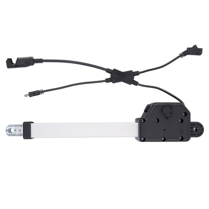 Car window regulator with wiring on a white background