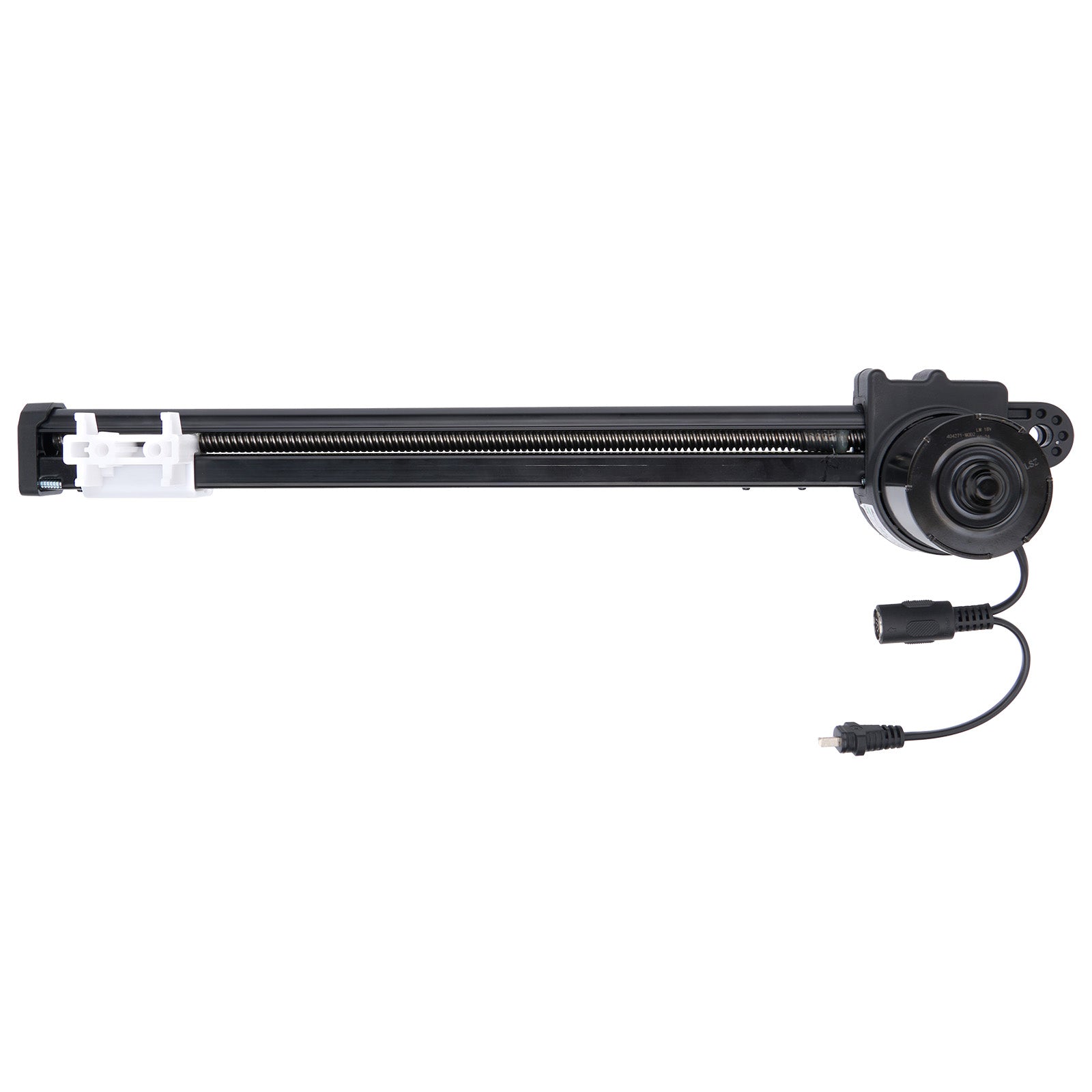 Black slider with a cable on a white background