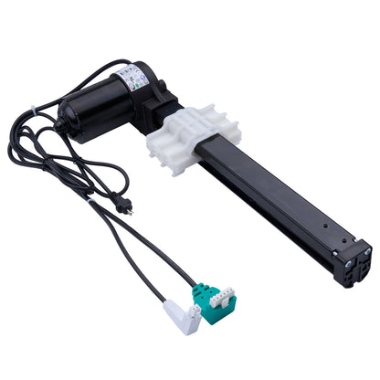 Mechanical actuator with wiring on a white background