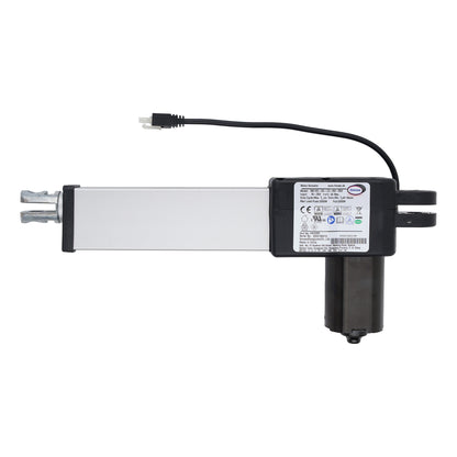 Electric actuator with cables on a white background