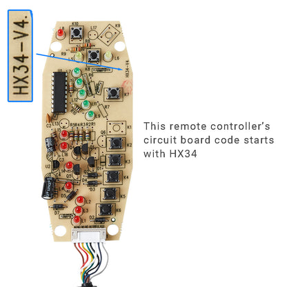 HX3448H 9 Button 8 Pin Heat & Vibration Remote Controller for Recliner or Lift Chair