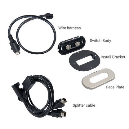 KDH104B-002 4 Button Recliner Switch with Dual 5 Pin Plugs
