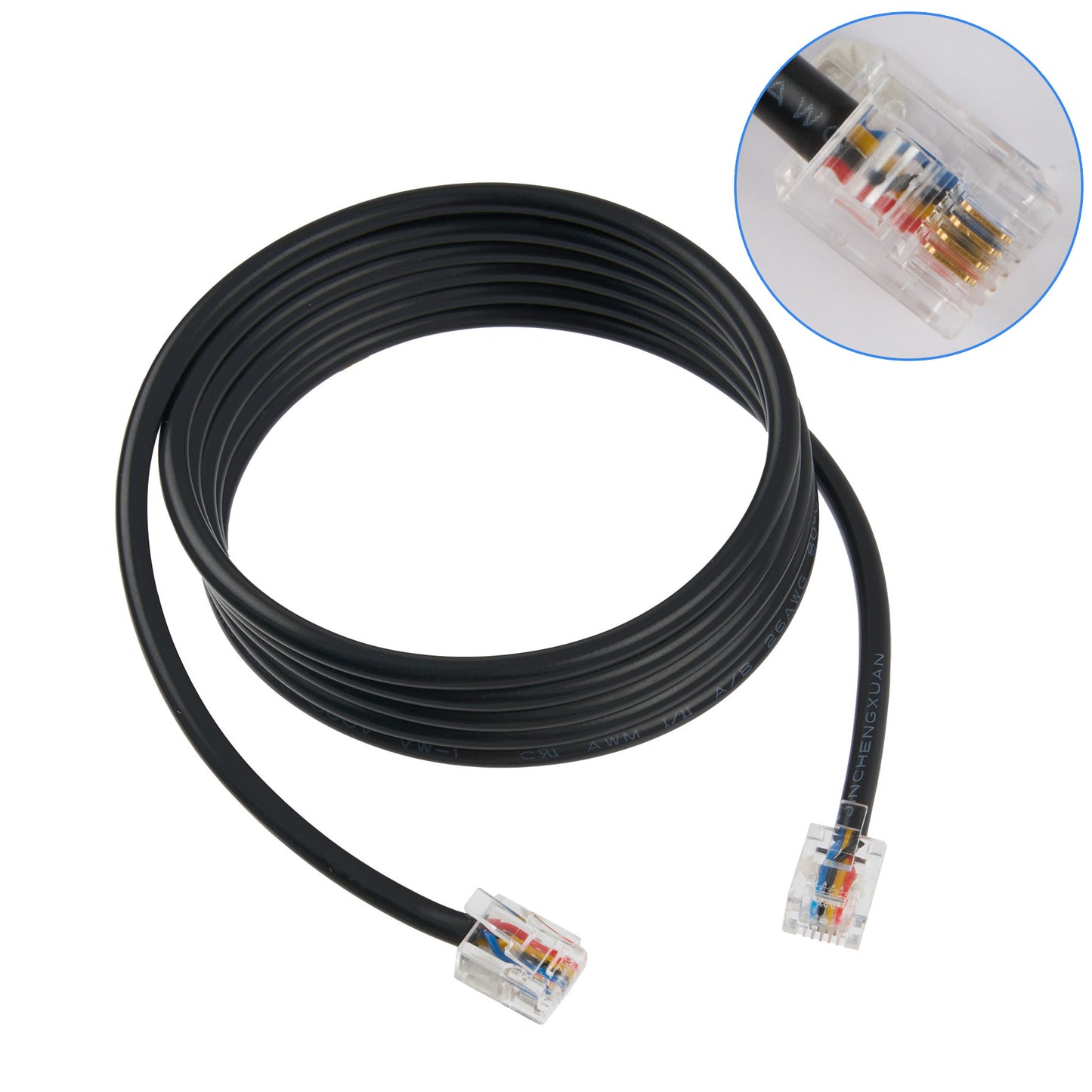 4 Pin Crystal Plug Sync Cable for Adjustable Bed Base RJ11 Phone Plug Sync Control Cable