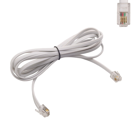 4 Pin Crystal Plug Sync Control Cable for Adjustable Bed Base RJ11 Phone Plug Sync Control Cable - 4.9ft