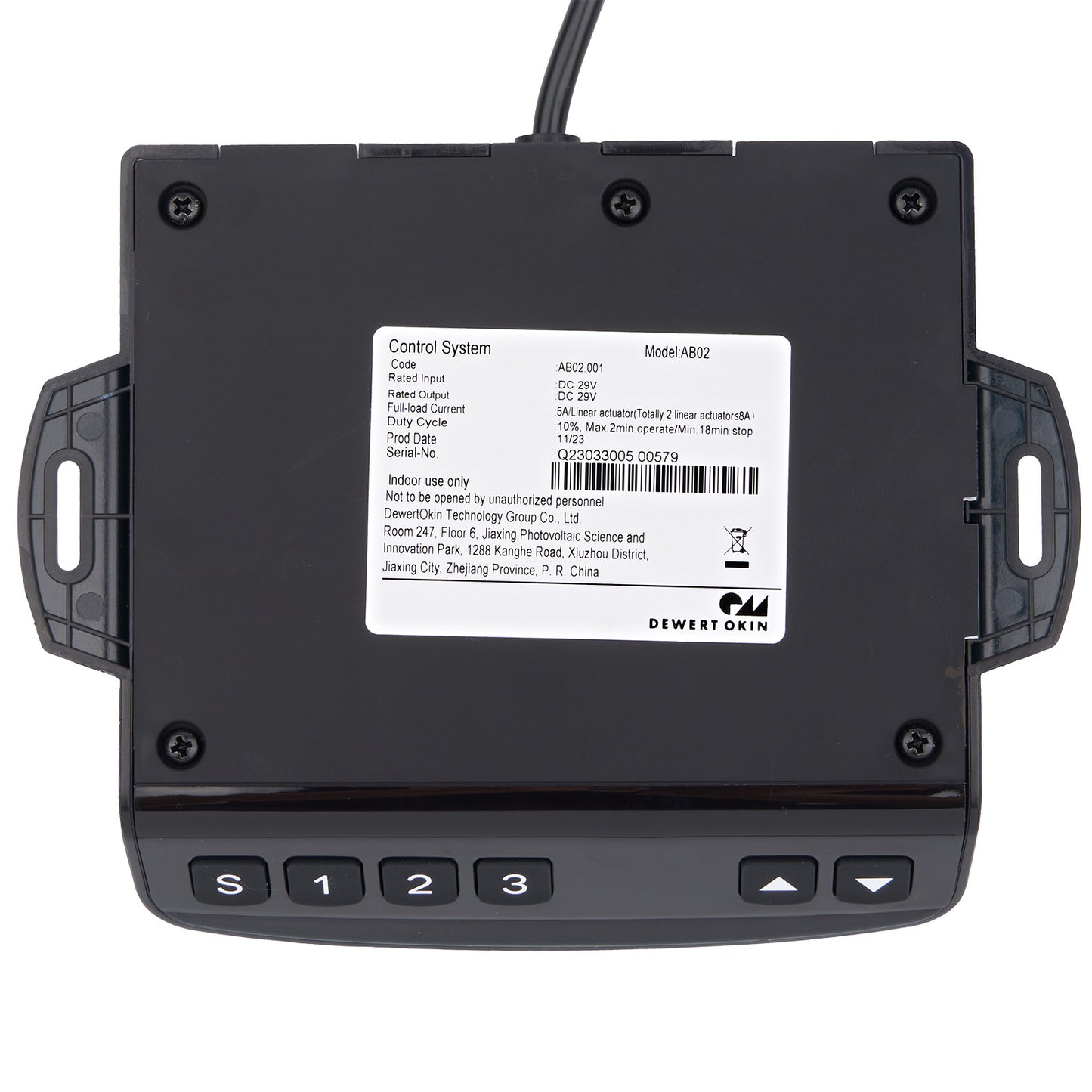 Dewert OKIN AB2.001 Control Panel for Adjustable Desk 6 Button 2 Pin