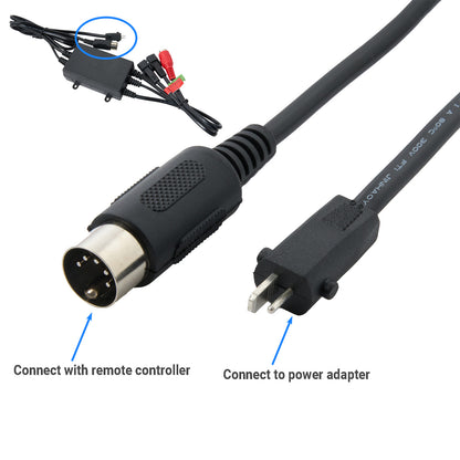 Acrookey 5-Lead Junction Box for Power Recliner or Lift Chair with 2 Motors, 8 Massage Points, and Heating