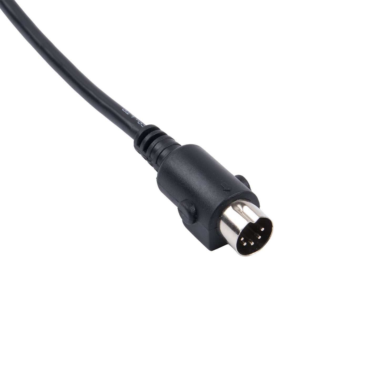 Black cable with a 4-pin connector on a white background