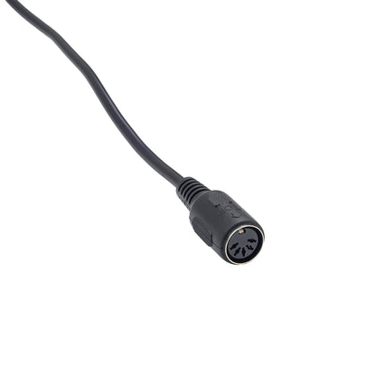 Metal rod with a threaded end on a white background