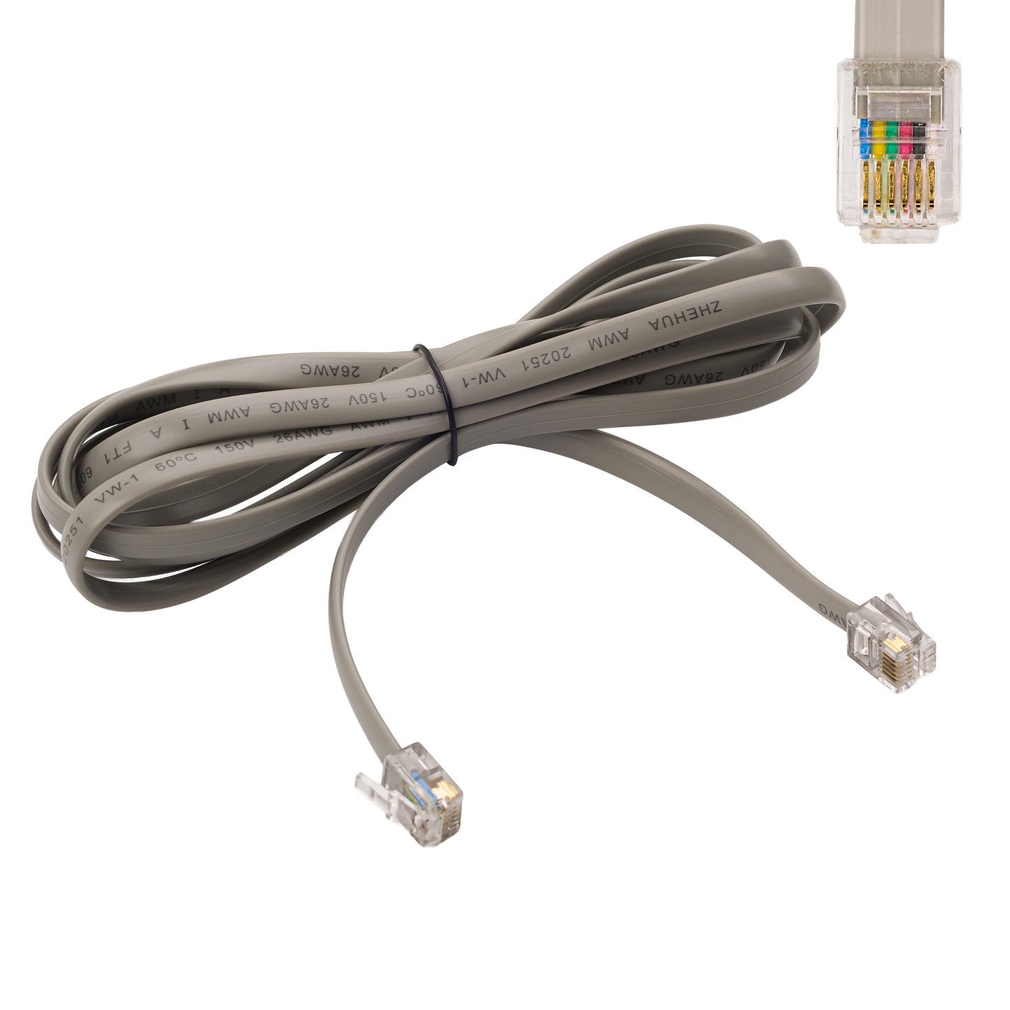 6 Pin Crystal Plug Sync Cable for Adjustable Bed Base RJ11 Phone Plug Sync Control Cable