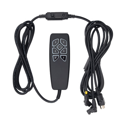 7-Button Remote Controller with 3 Connectors for 3-Motor Recliners